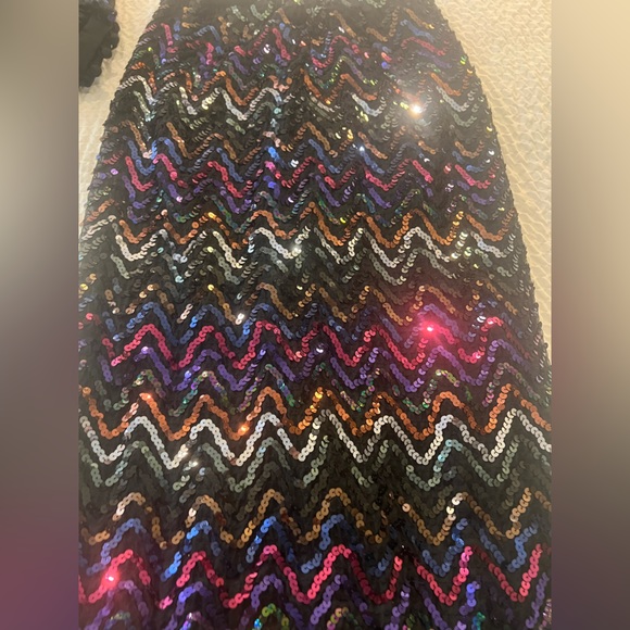 Lilli Diamond Vintage Rainbow Sequin Shirt and Skirt Set Size 8 - Picture 2 of 8